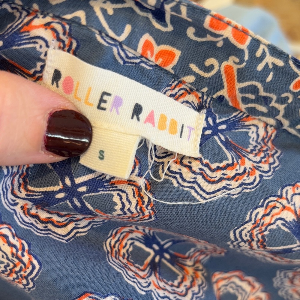 Roller Rabbit Blue And Orange Patterned Dress - image 2